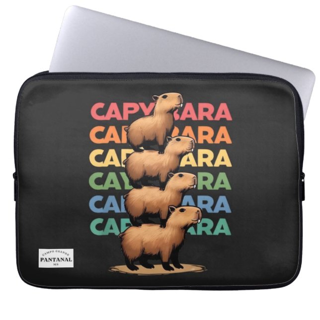 Capybara Tower Laptopschutzhülle (Vorderseite)