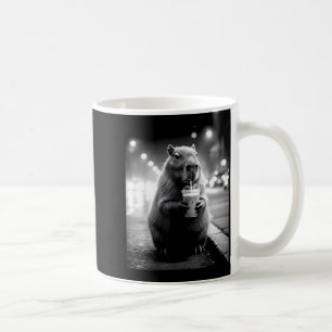 Capybara trinkt eisgekühlten Kaffee lustige Tiere Kaffeetasse