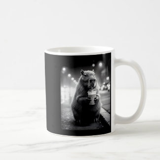 Capybara trinkt eisgekühlten Kaffee lustige Tiere Kaffeetasse