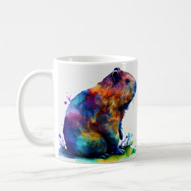 Capybara Tumbler Wrap Sublimation Kaffeetasse (Links)