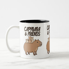 Capybara und Tasse der Freunde | Süße Tier