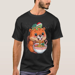 Capybara und Turtle Backpack Ramen Kawaii Xmas Cap T-Shirt