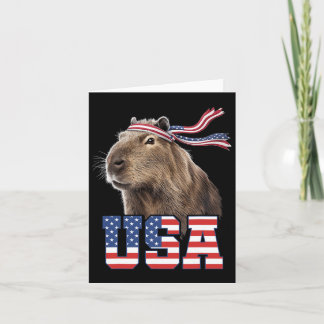 Capybara Usa Patriotische amerikanische Flagge Män Karte