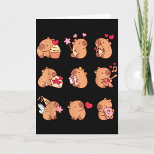 Capybara Valentinstag Lustiges Capy-Tierliebhaber Karte