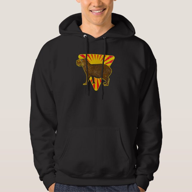 Capybara Vintage Capybara  2 Hoodie (Vorderseite)