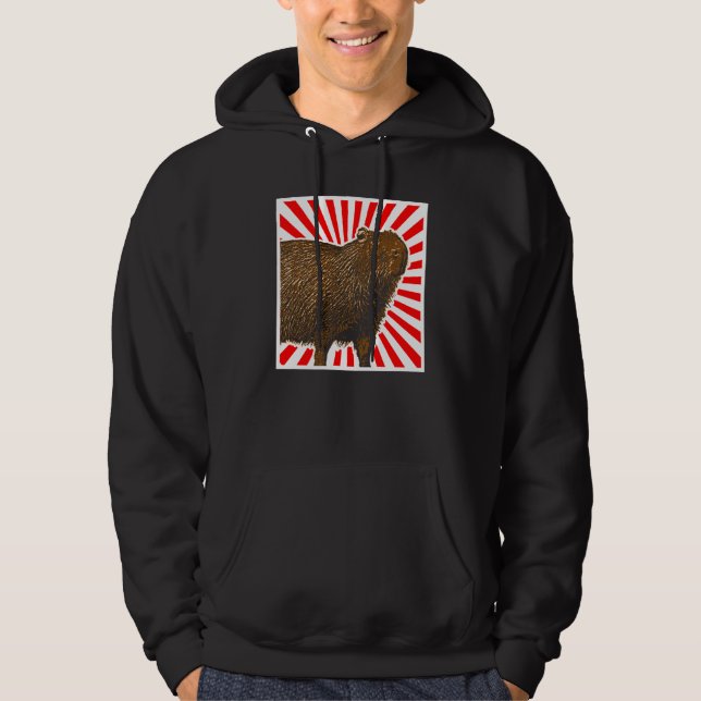 Capybara Vintage Capybara  3 Hoodie (Vorderseite)