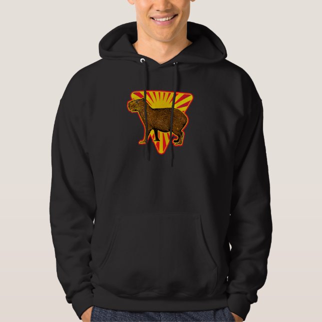 Capybara Vintage Capybara  4 Hoodie (Vorderseite)