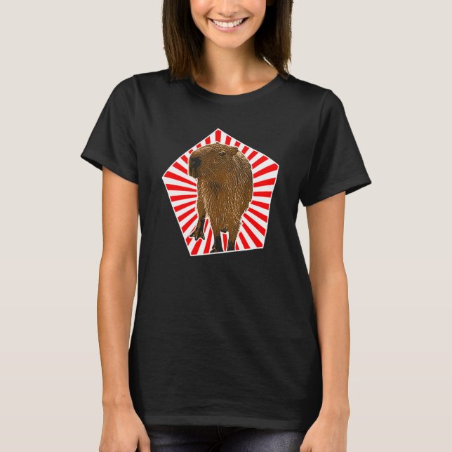 Capybara Vintage Capybara T-Shirt (Vorderseite)