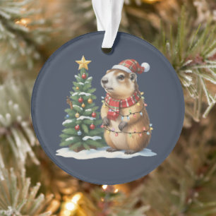 Capybara Weihnachten Cappy Tierliebhaber Xmas Ornament