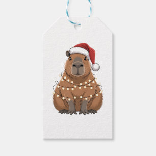 Capybara Weihnachten Matching Lustiger Santa Geschenkanhänger