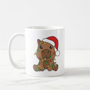 Capybara Weihnachten Wintertiere Feiertag Kaffeetasse