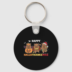 Capybara Weihnachts Halloween Kostüm Happy Halloth Schlüsselanhänger