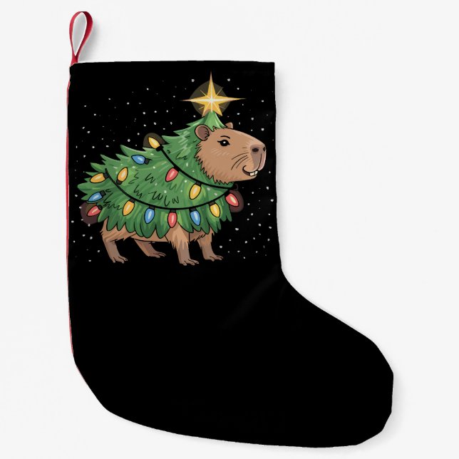 Capybara Weihnachtsgeschenke Capy Funny Weihnachts Kleiner Weihnachtsstrumpf (Vorderseite)