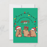Capybara-Weihnachtslichter-Geburtstagsfeier