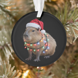 Capybara Weihnachtslichter Xmas Weihnachten Cappy Ornament