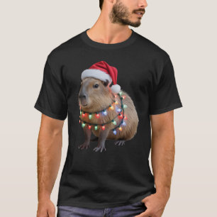 Capybara Weihnachtslichter Xmas Weihnachten Cappy T-Shirt
