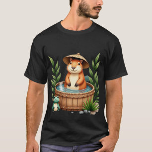 Capybara Whirlpool Bamboo Hut Zen Entspannungs-Shi T-Shirt