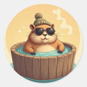 Capybara Whirlpool Entspannungs-Vibes Sticker Capy