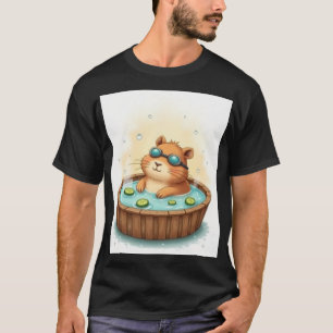 Capybara Whirlpool-Relaxation Gurkenscheibe Zen-Sp T-Shirt