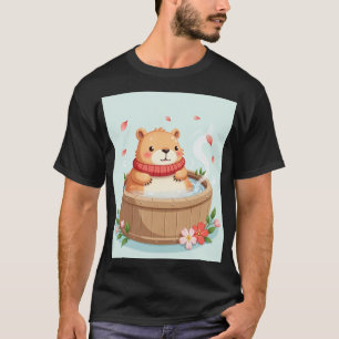 Capybara Whirlpool-Relaxation Kawaii Aufkleber Gem T-Shirt