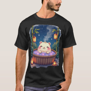 Capybara Whirlpool-Relaxation Kawaii-Nacht-Spa-Auf T-Shirt