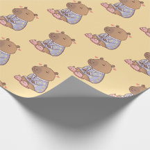 Capybara Wrapping Paper | Fun und Whimsical