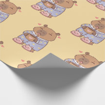 Capybara Wrapping Paper | Fun und Whimsical
