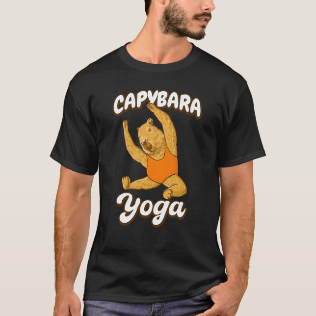 Capybara Yoga poses in Gymnastic leotard T-Shirt (Vorderseite)