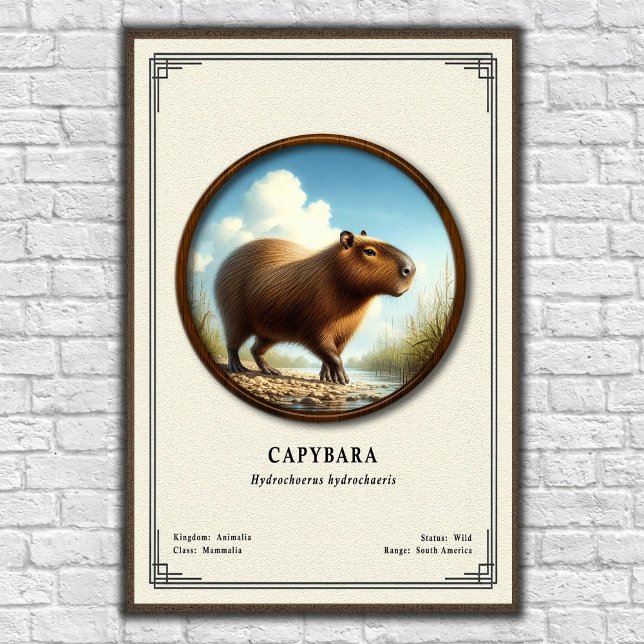 Capybara-Zoologie-Serie Poster (Von Creator hochgeladen)