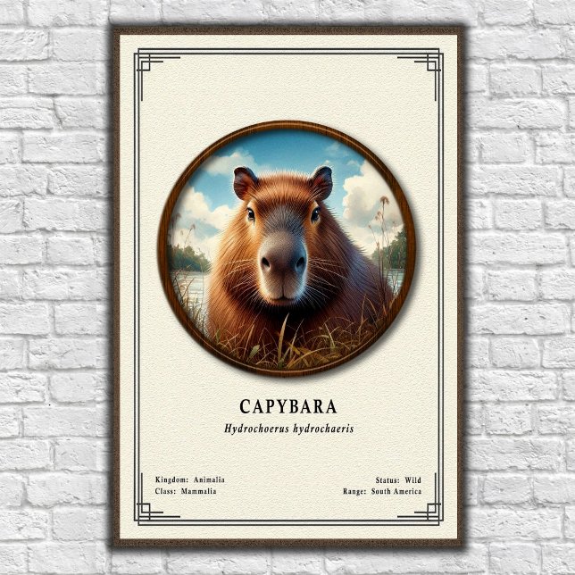 Capybara-Zoologie-Serie Poster (Von Creator hochgeladen)