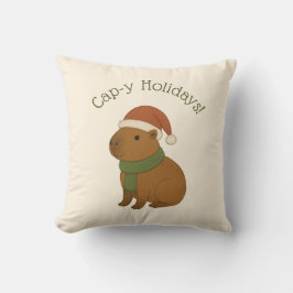 Capybara zu Weihnachten Kissen