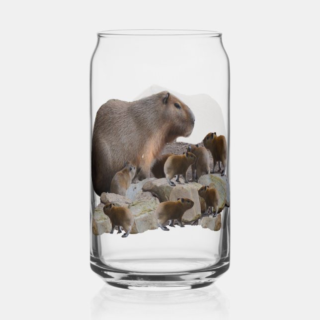 Capybaras De Mère Et De Bébé, (Recto)