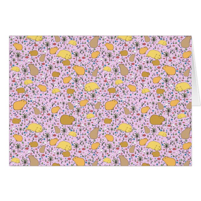 Capybaras en rose (Devant horizontal)