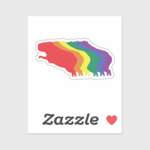 Capybaras LGBTQ Rainbow Water Pig Transgender Aufkleber