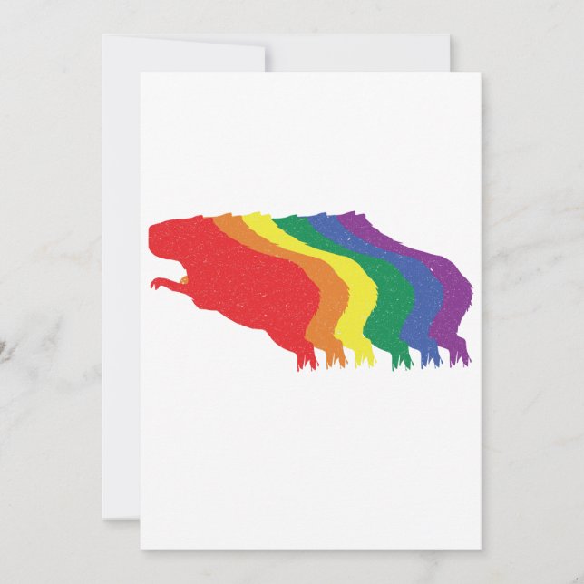 Capybaras LGBTQ Rainbow Water Pig Transgender Dankeskarte (Vorderseite)