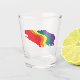 Capybaras LGBTQ Rainbow Water Pig Transgender Schnapsglas