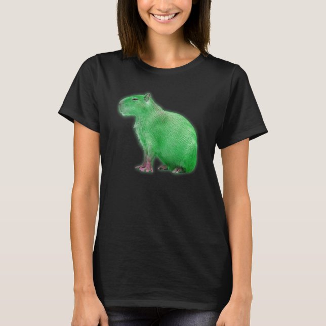 Capybaras Niedlich Space Capybara T-Shirt (Vorderseite)
