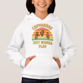 Capybaras will nur Slogan spielen Hoodie