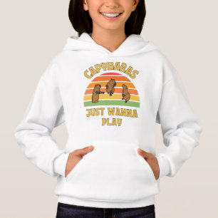 Capybaras will nur Slogan spielen Hoodie
