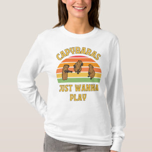 Capybaras will nur Slogan spielen T-Shirt
