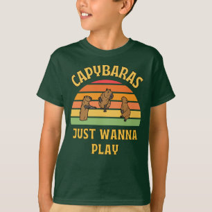 Capybaras wollen nur Spiel-Schlagwort T-Shirt