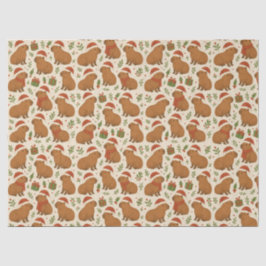 Capybaras zu Weihnachten Seidenpapier