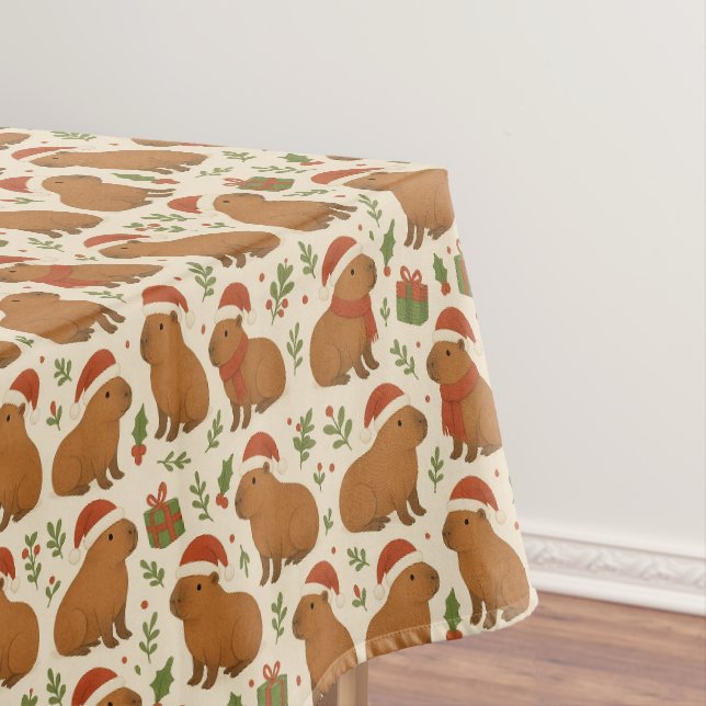 Capybaras zu Weihnachten Tischdecke (Beispiel)