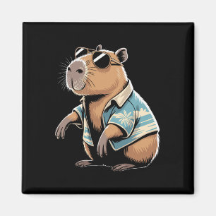 Capybyra Fußballfan Cartoon-Illustration _1  Magnet