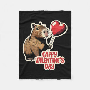Capybyra Valentine Fleecedecke