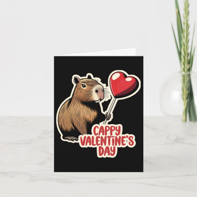 Capybyra Valentine Karte (Vorderseite)