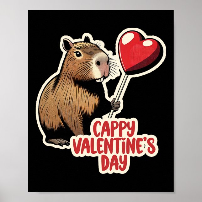 Capybyra Valentine Poster (Vorne)