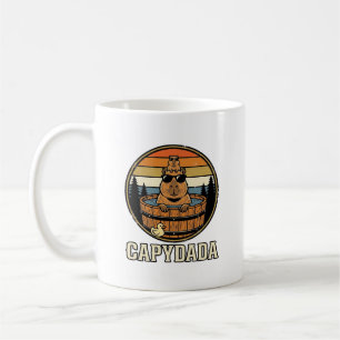 Capydada Capybara Vater Retro Whirlpool Vektordesi Kaffeetasse