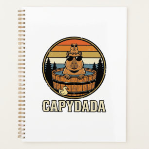 Capydada Capybara Vater Retro Whirlpool Vektordesi Planer