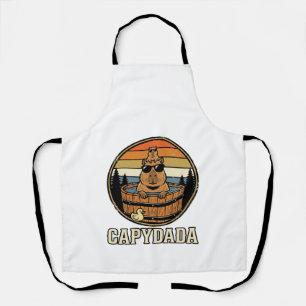 Capydada Capybara Vater Retro Whirlpool Vektorgraf Schürze